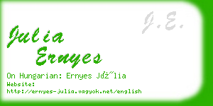 julia ernyes business card